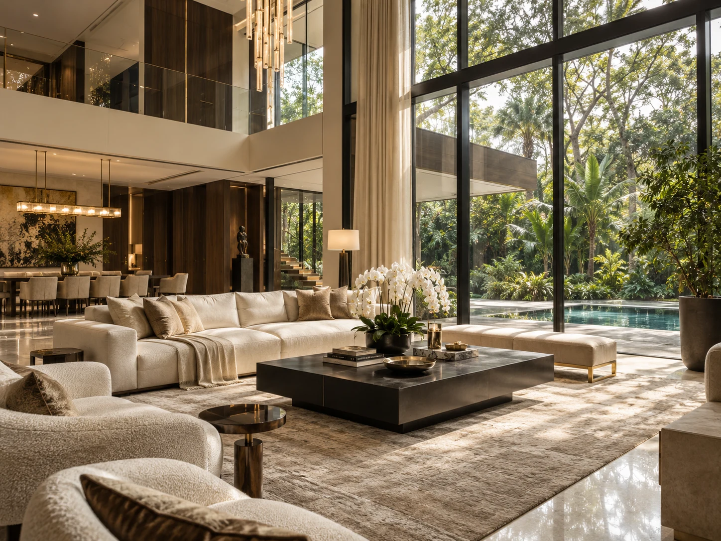 Grand private living room of a Singapore GCB estate